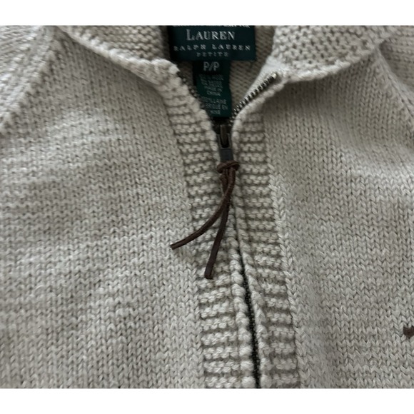 Vintage Lauren Ralph Lauren Hand Knit Wool Style Pheasant Hunting Sweater Small - Picture 5 of 12